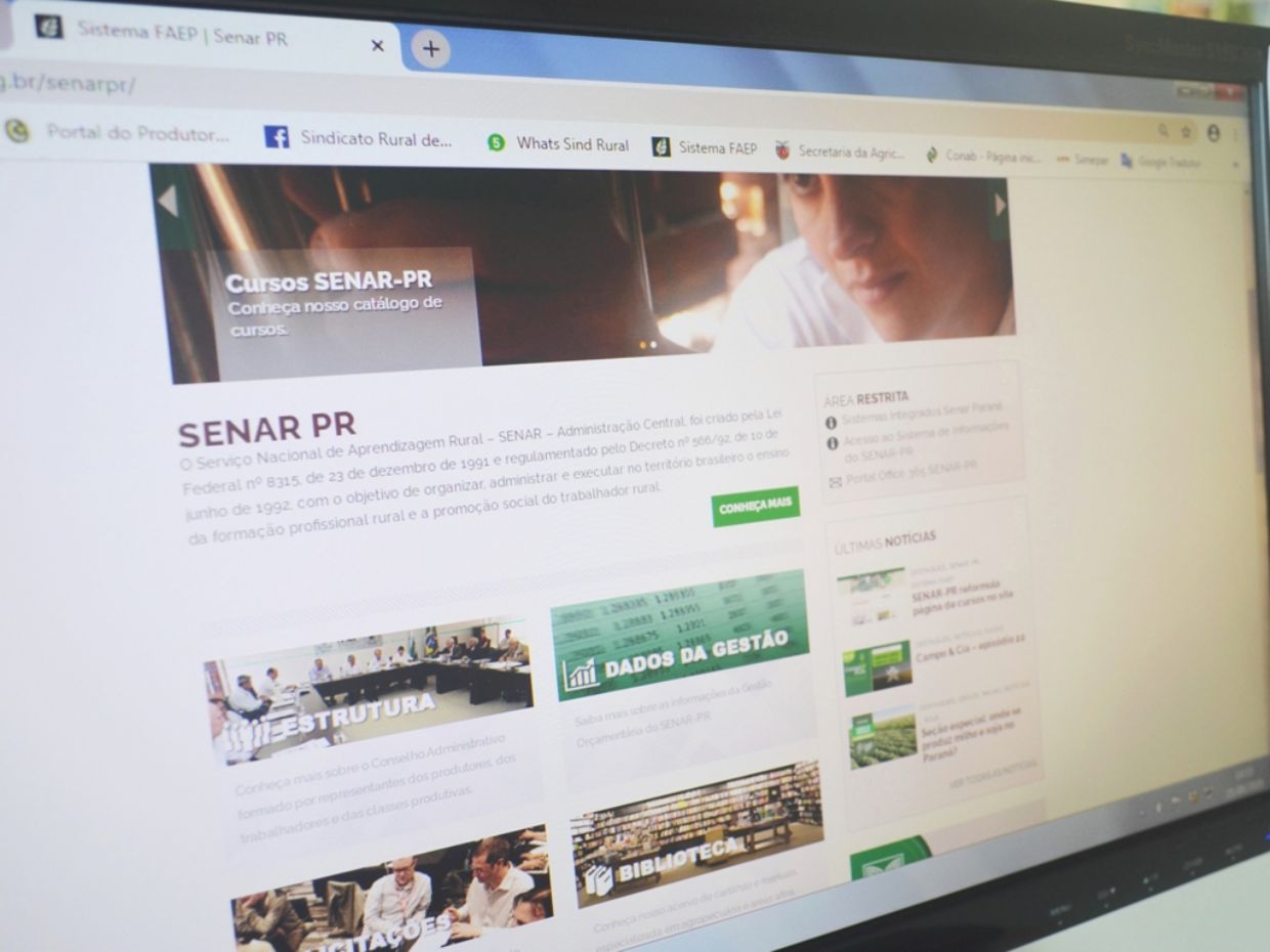 SENAR-PR reformula página de cursos no site
