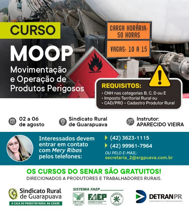 Sindicato Rural e Senar realizam Curso MOPP