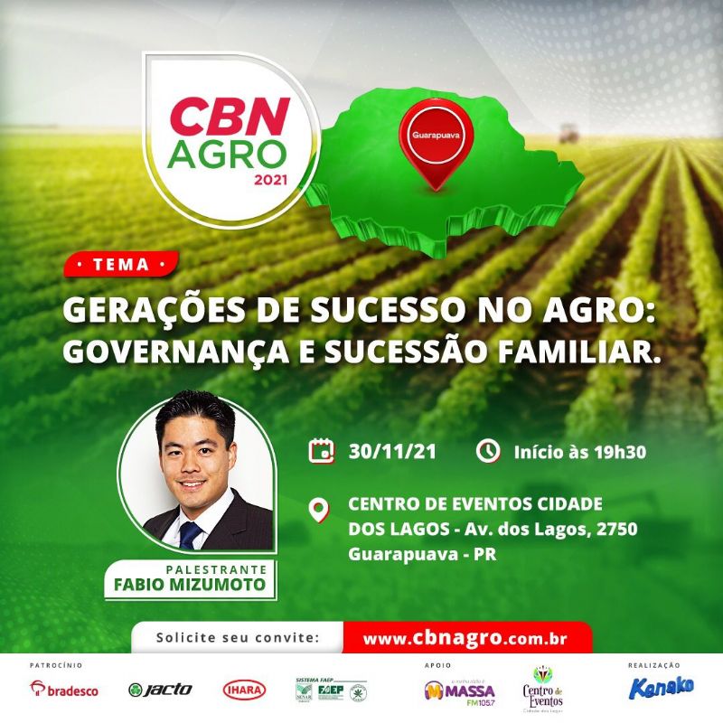 CBN promove palestra Gerações de sucesso no agro: Governança e Sucessão Familiar em Guarapuava