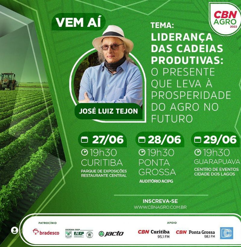 Projeto CBN Agro traz Tejon a Guarapuava