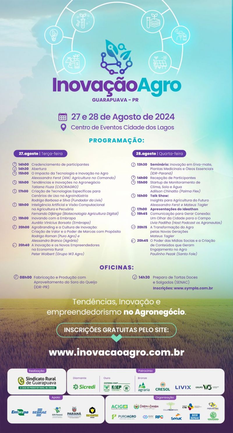 InovaçãoAgro 2024: confira toda a programação!