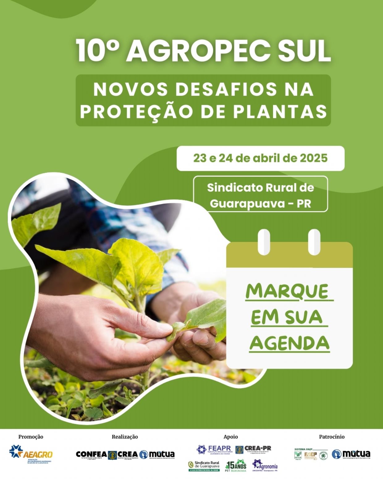 Entidades da Agronomia realizam, dias 23 e 24, no Sindicato Rural, evento sobre proteção de plantas
